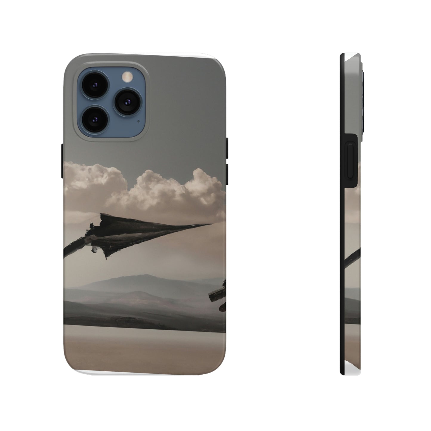 "A Warrior's Last Stand: The Battle Against the Metal Dragon" - Die Alien Tough Phone Cases