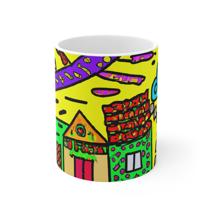 "A Slumbering Village of the Soaring Dragon" - The Alien Ceramic Mug 11 oz