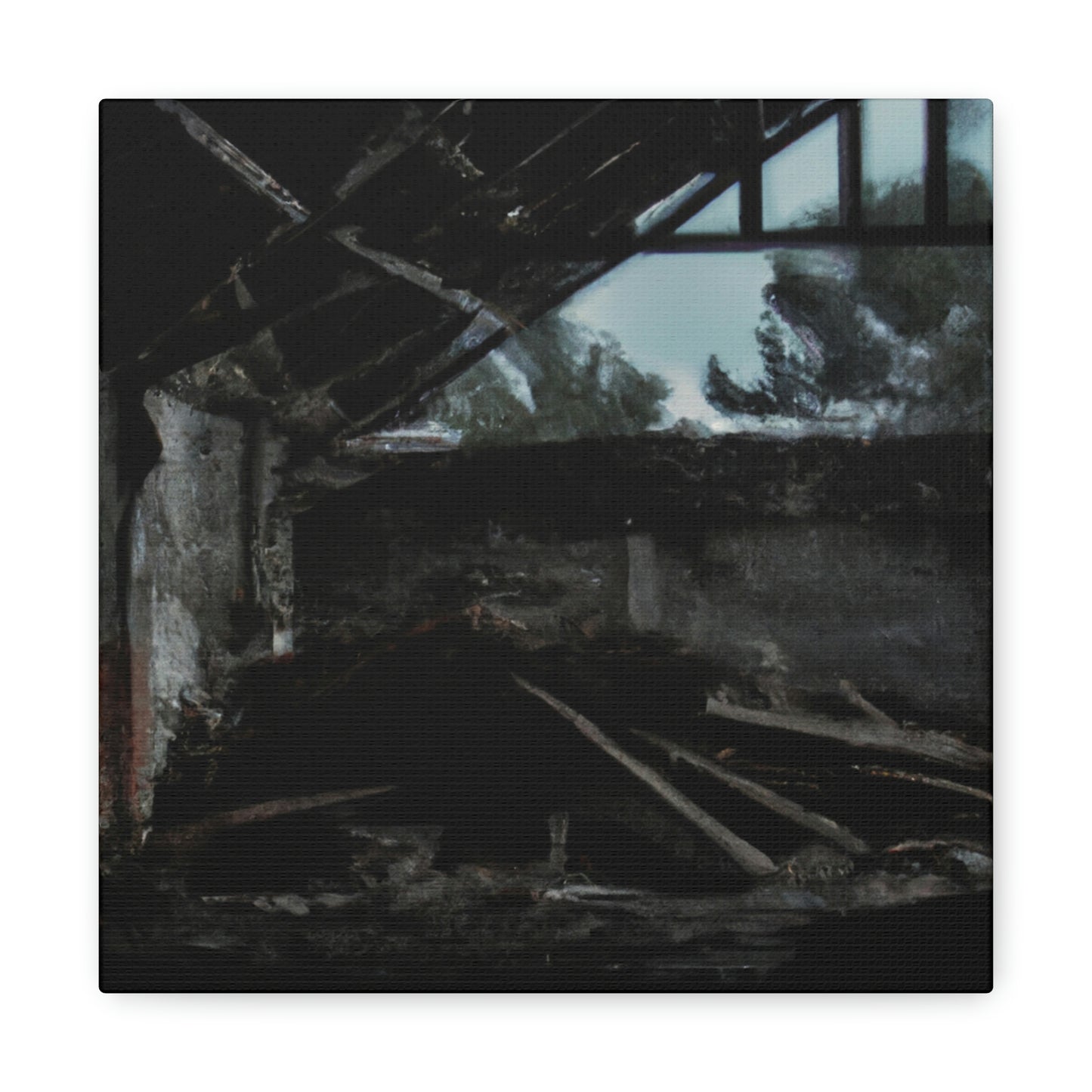 "Forgotten Memories: An Artistic Trek Through Abandoned Lands" - Canvas