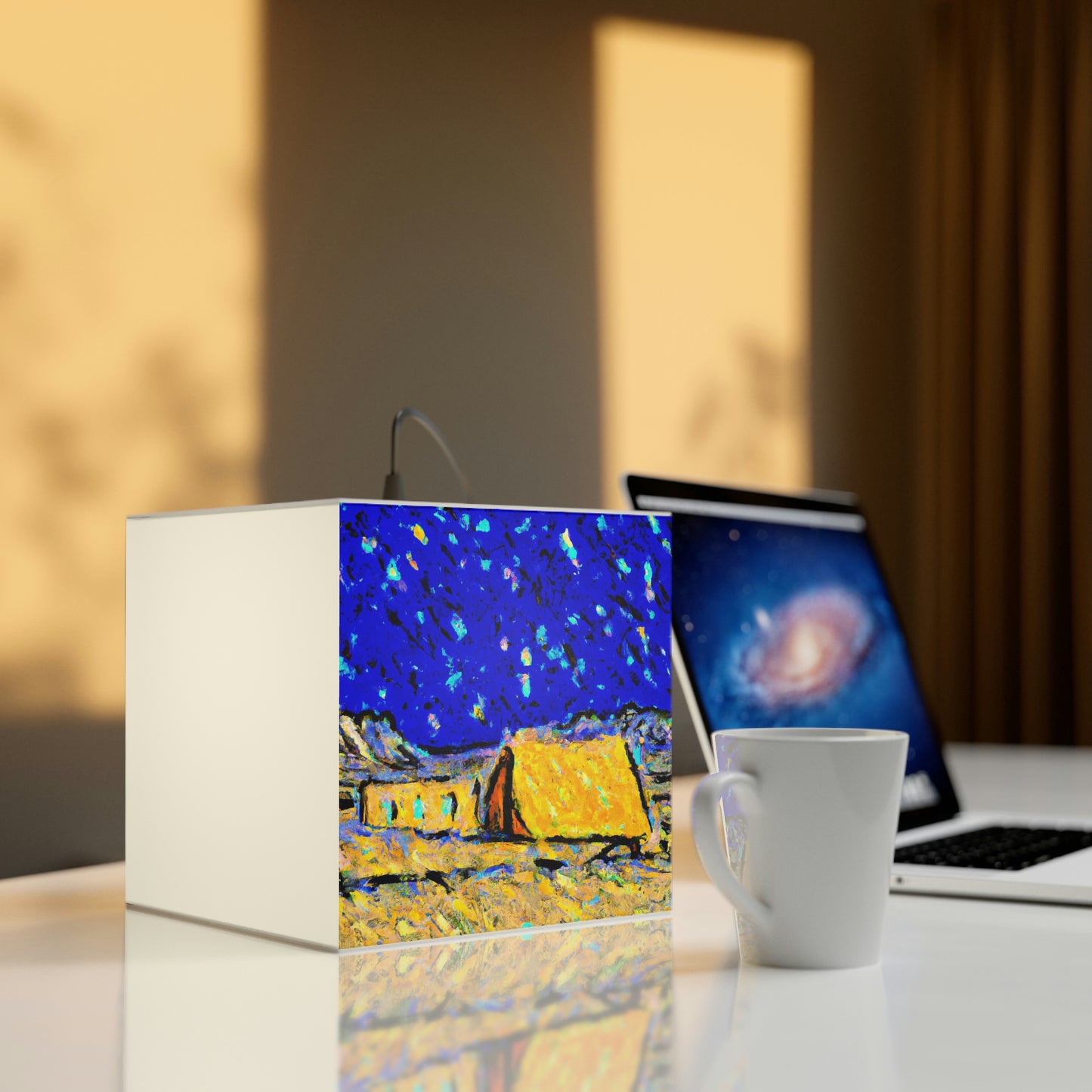 "Enchanted Sands of the Night Sky" - Die Alien Light Cube Lampe