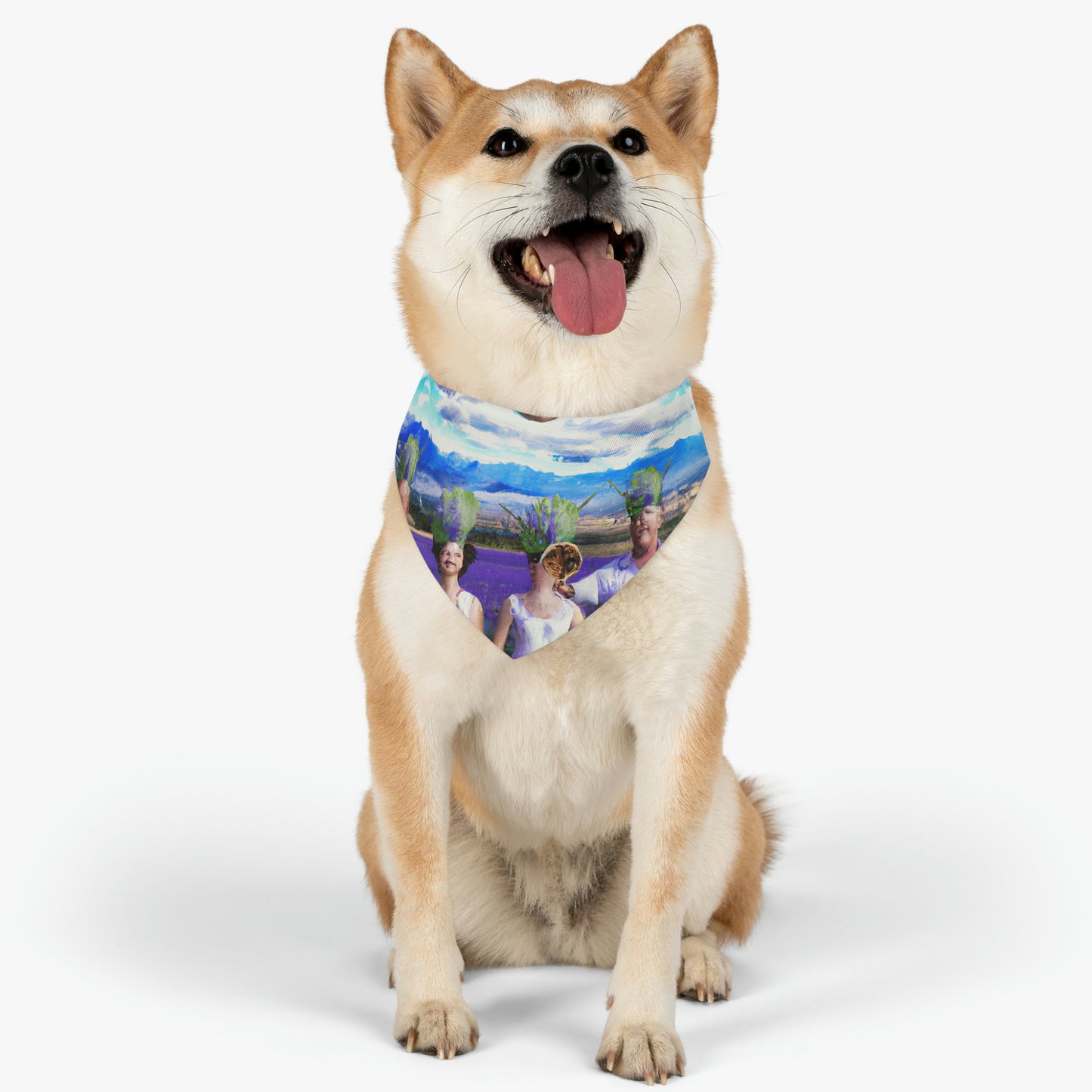 "Lavender Family Reunion: A Blooming Celebration" - The Alien Pet Bandana Collar