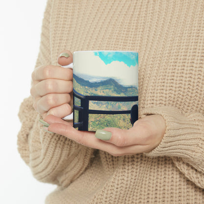 "A Journey of Enlightenment: Finding Inner Peace Through Exploration of the World". - The Alien Ceramic Mug 11 oz