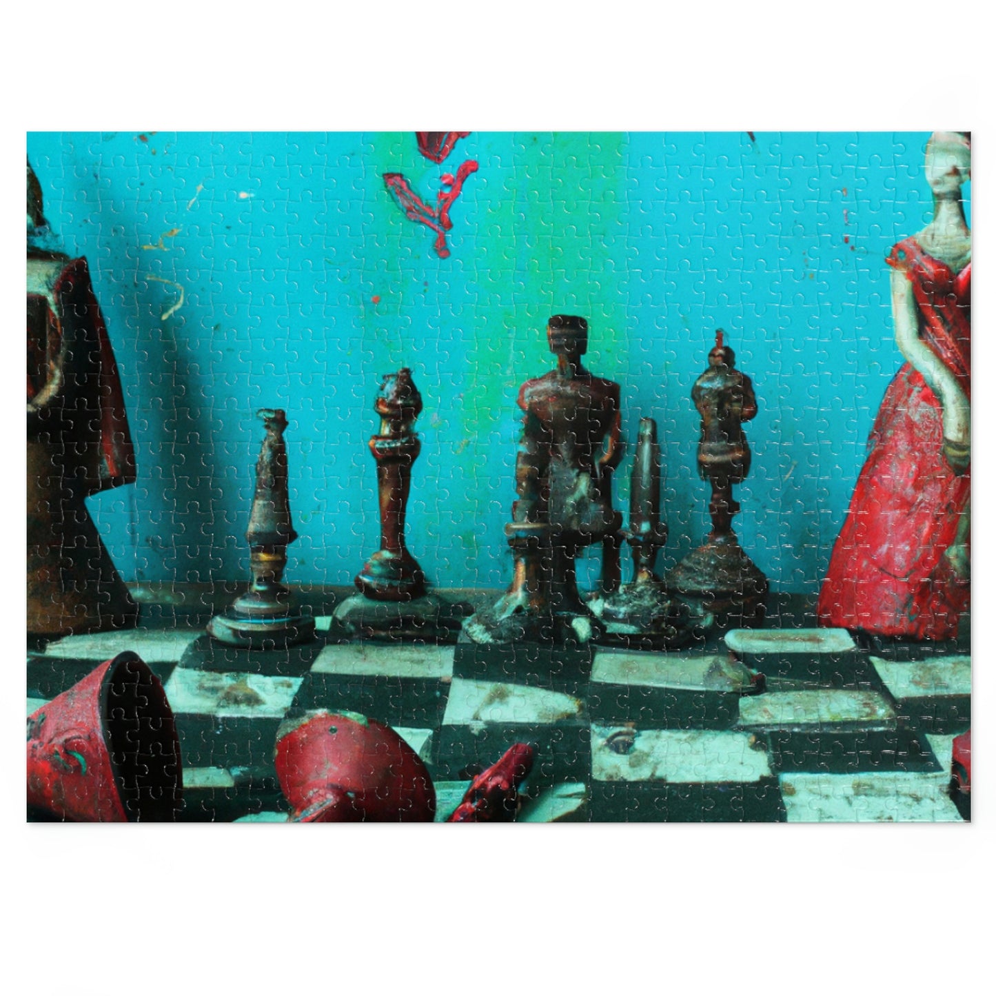 "A Forgotten Chess Set: Ready for a New Match" - The Alien Jigsaw Puzzle