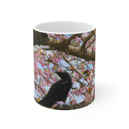 "A Blossoming Reflection" - The Alien Ceramic Mug 11 oz