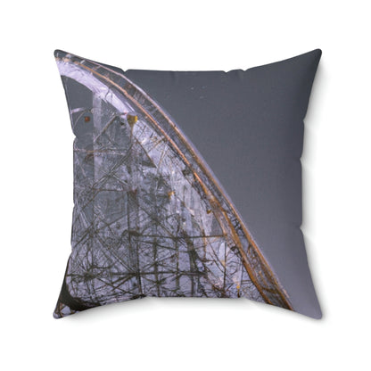 "Starstruck Rollercoaster" - The Alien Square Pillow