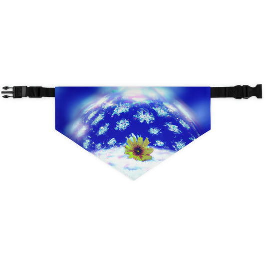 "A Petal in a Winter Wonderland" - The Alien Pet Bandana Collar