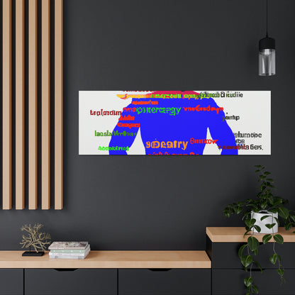 "The Superheroic Word Art Portrait" - The Alien Canva