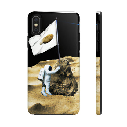 "Reclamando espacio: la plantación de la bandera del asteroide del astronauta" - The Alien Tough Phone Cases