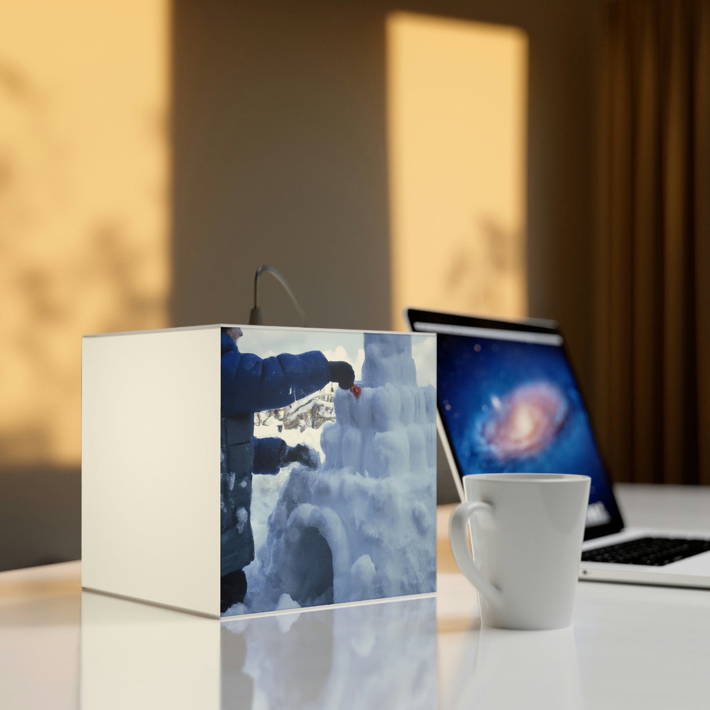 Magisches Winterwunderland - Die Alien Light Cube Lampe