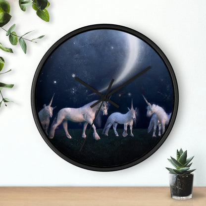 "Moonlit Mystique" - The Alien Wall Clock