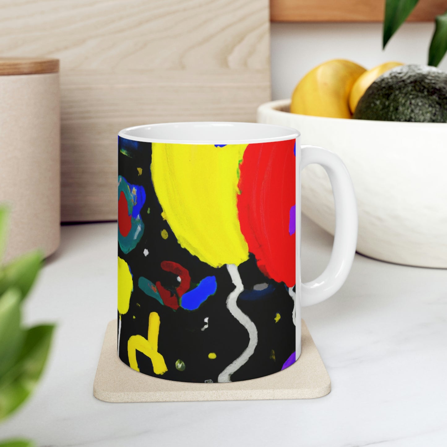 "A Starry Night Rainbow" - Der Alien-Keramikbecher 11 oz