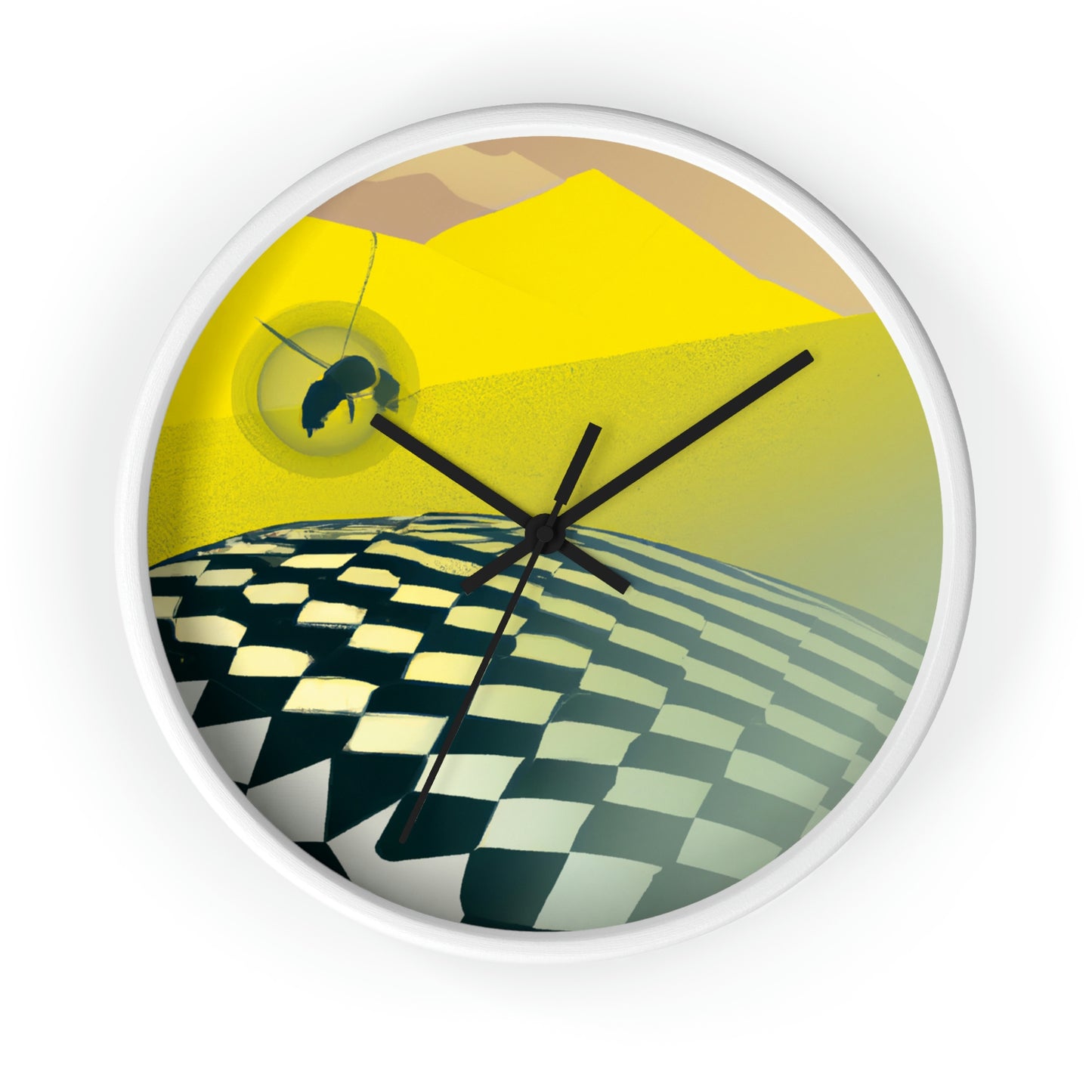 "Lost and Found in the Desert: A Bee's Journey" - The Alien Wall Clock