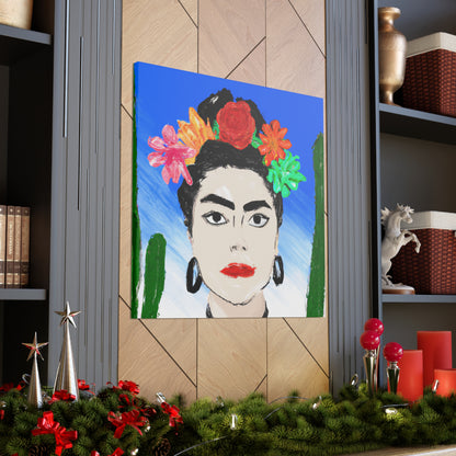 „Feurige Frida: Eine mexikanische Ikone mit farbenfroher Kultur malen“ – The Alien Canva