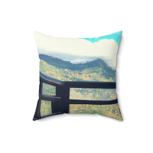 "A Journey of Enlightenment: Finding Inner Peace Through Exploration of the World". - The Alien Square Pillow