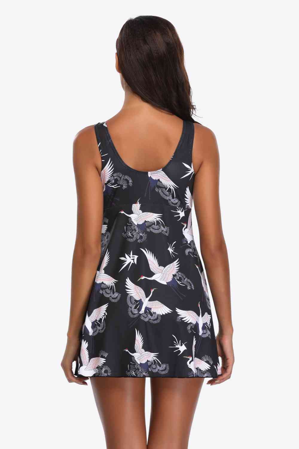 Vestido de baño con estampado animal de tamaño completo