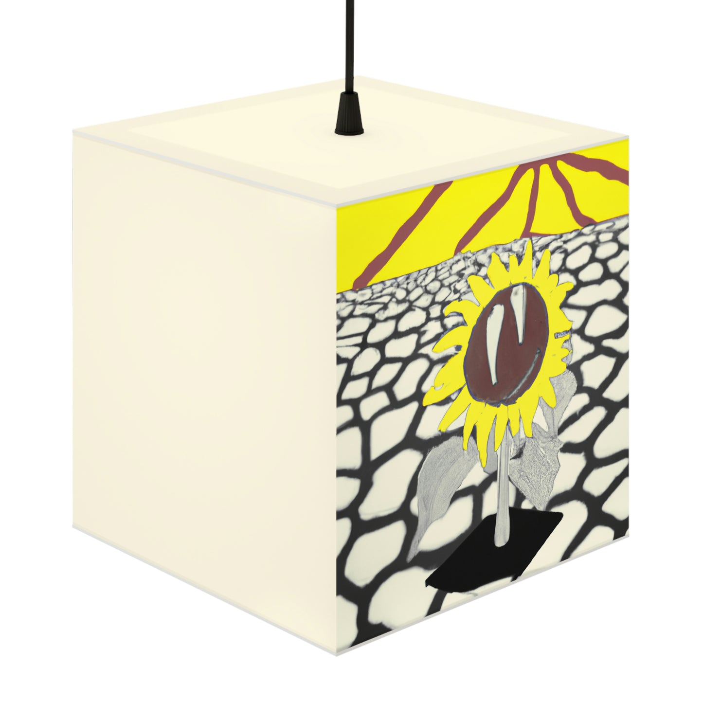 "A Sunflower Withering on a Parched Field" - The Alien Light Cube Lamp