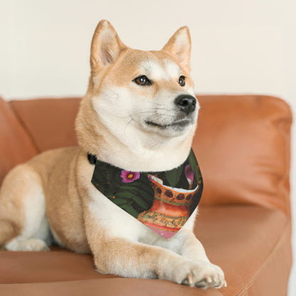 "Un jardín en ruinas" - El collar de bandana para mascota alienígena