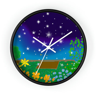 "Un jardín celestial de color" - El reloj de pared alienígena