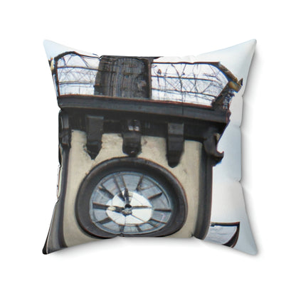 The Clocktower's Shadow - The Alien Square Pillow