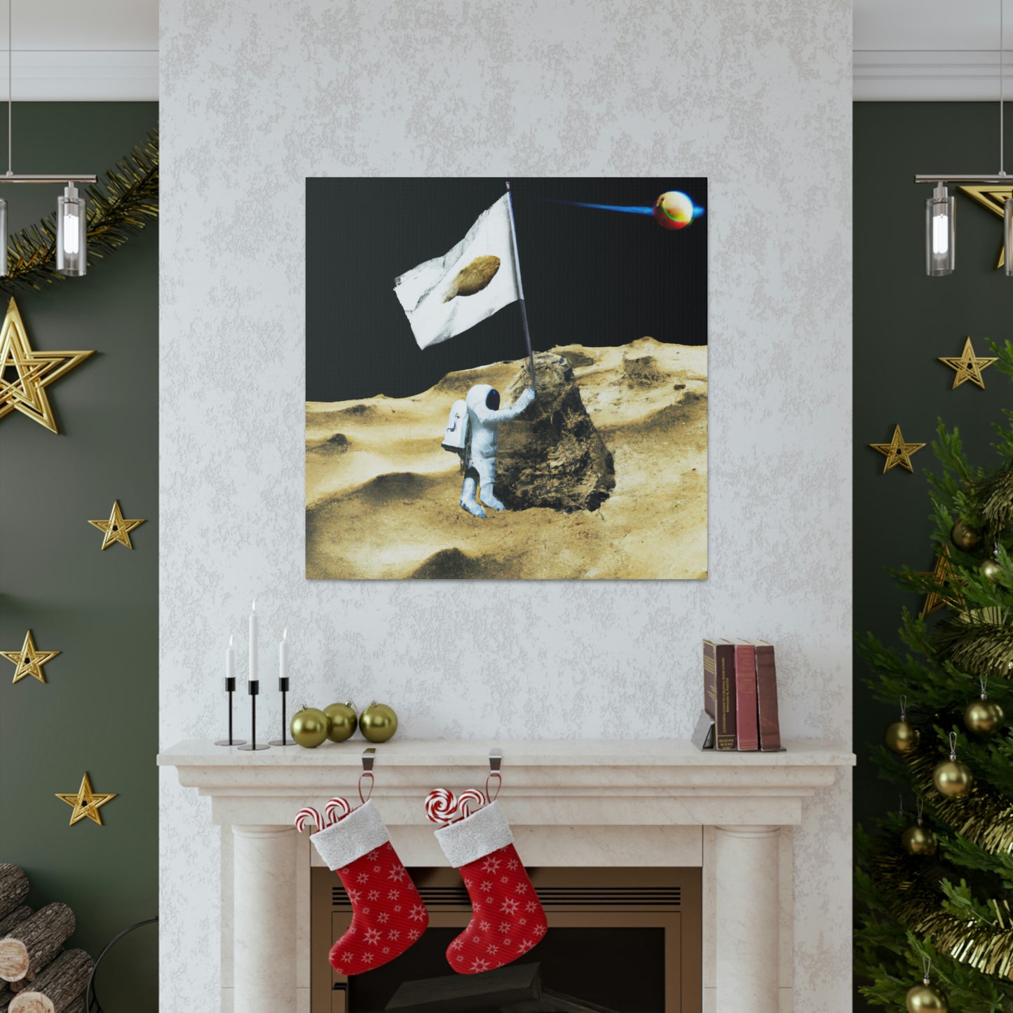 "Claiming Space: The Astronaut's Asteroid Flag Planting" - The Alien Canva