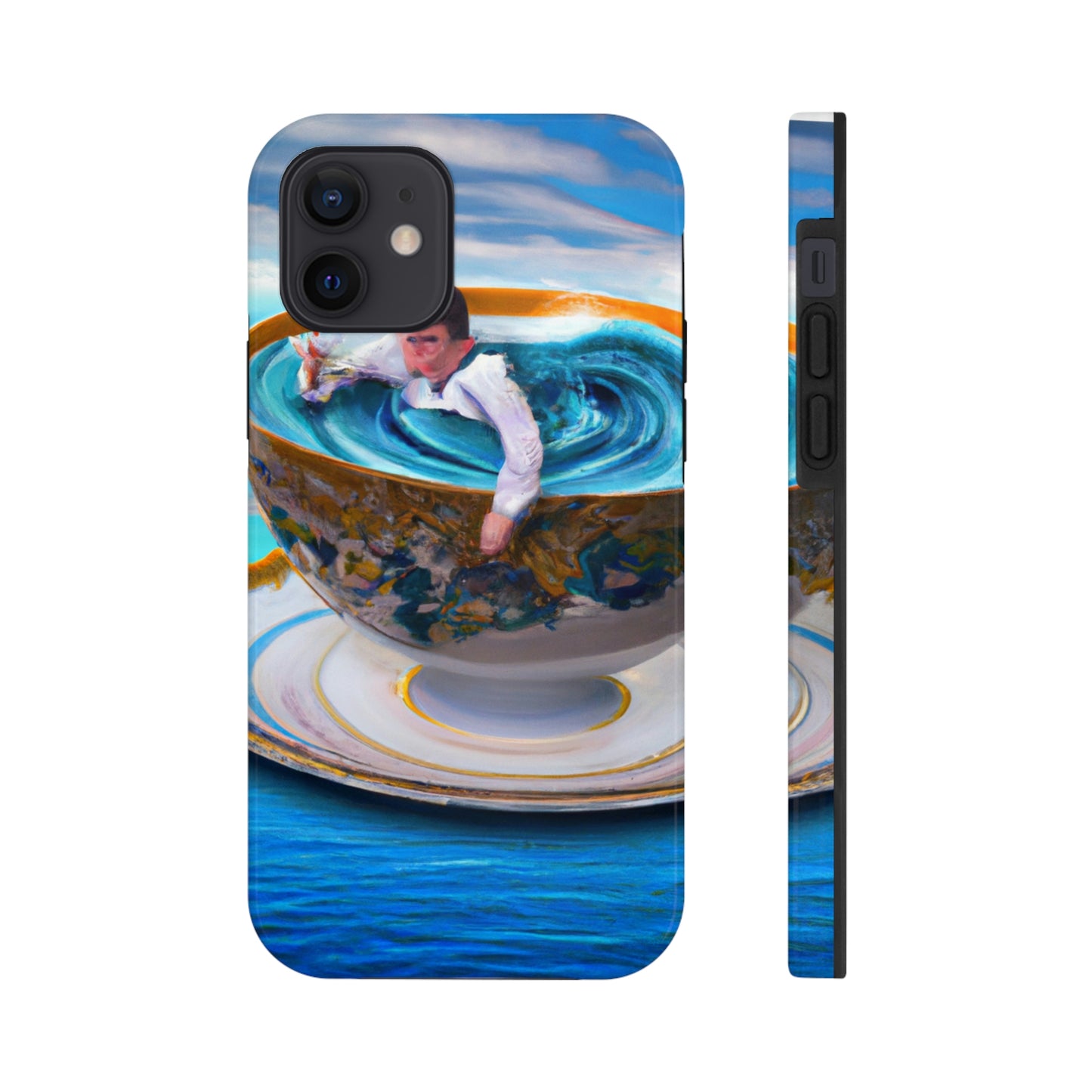 "Adrift in a China Cup: The Story of a Lost Child's Oceanic Adventure" - The Alien Tough Phone Cases