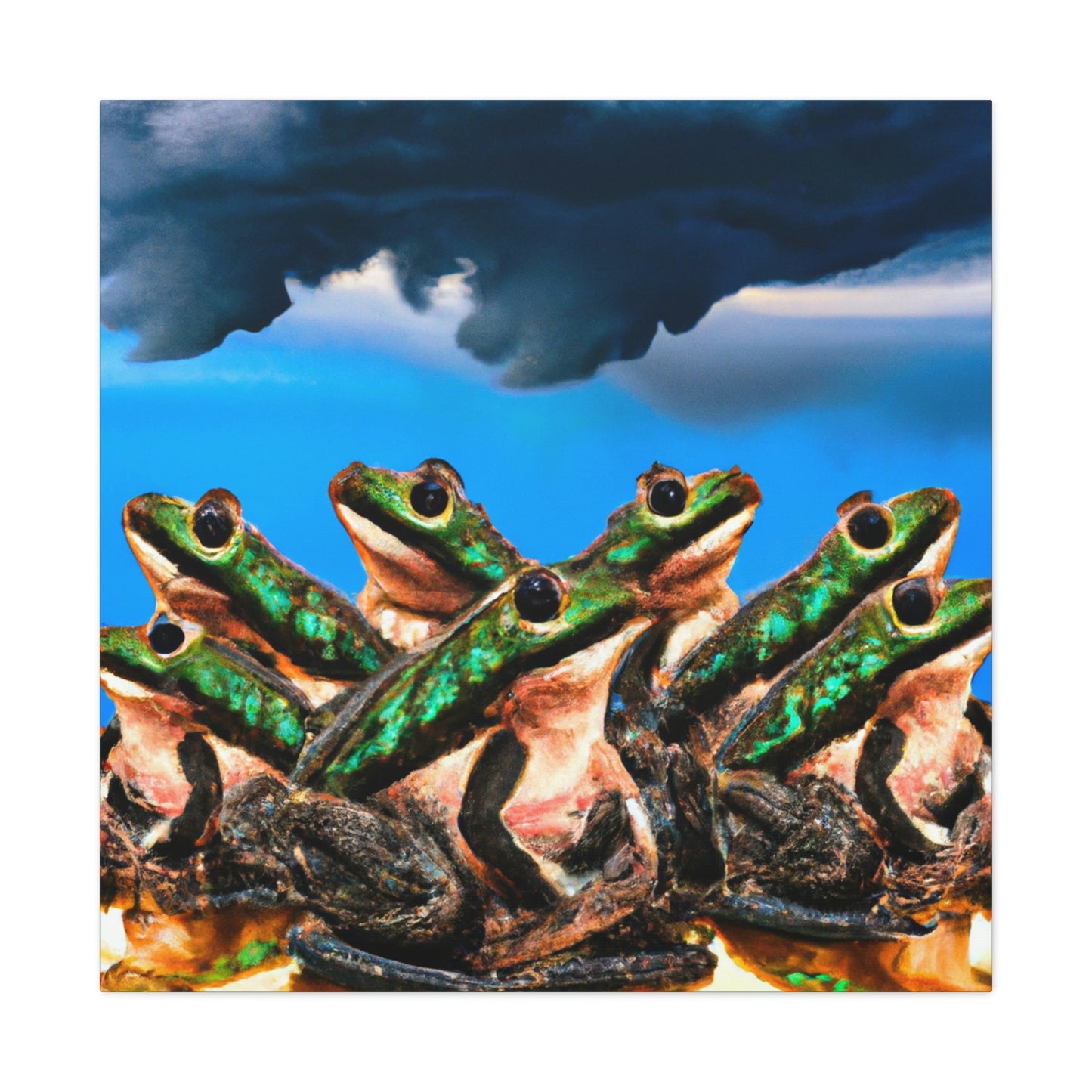 "Un coro de ranas en la tormenta" - The Alien Canva