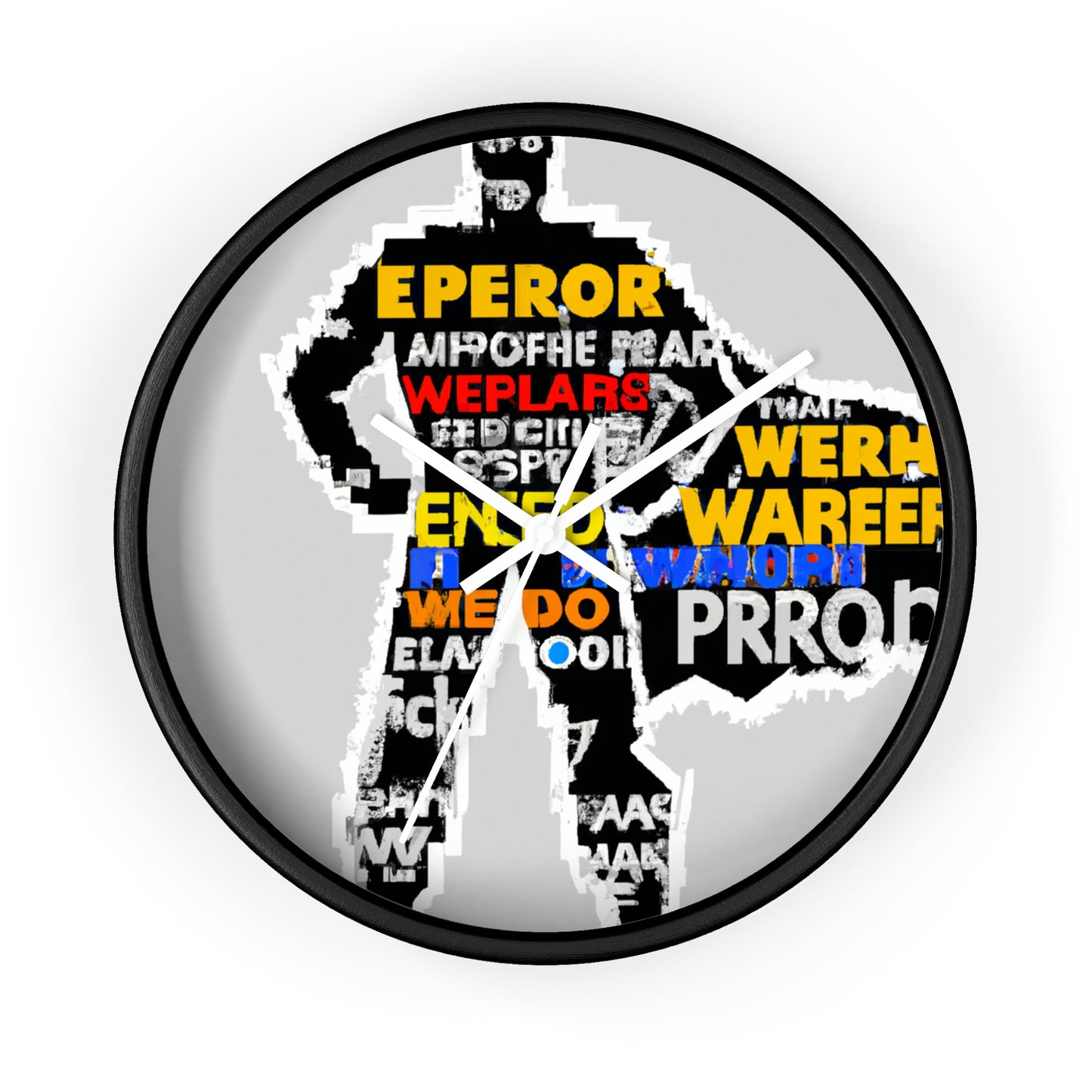 Superhéroe Word Pop Art - El reloj de pared alienígena