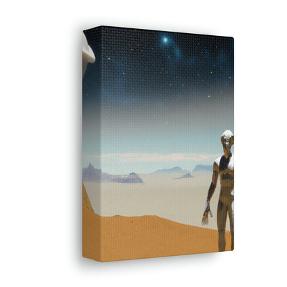 "Auf der Suche nach einem neuen Zuhause: Die Reise des einsamen Aliens" - The Alien Canva