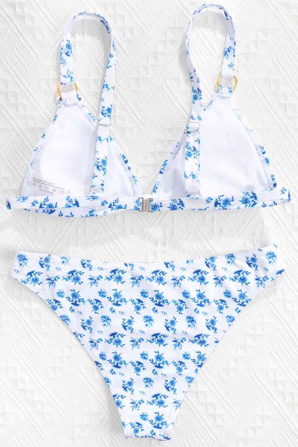 Bikini-Set mit floralem Ringdetail