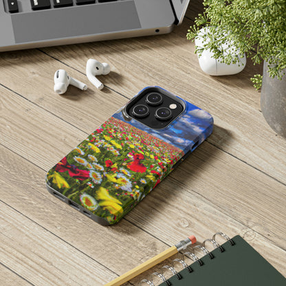 "Eine glückselige Tour durch Blumenpracht" - Die Alien Tough Phone Cases