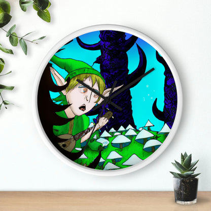 "The Tune-Trotting Elf and the Haunted Forest" - The Alien Wall Clock