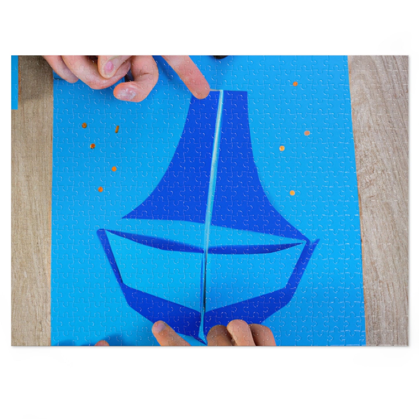 two small circles out of yellow construction paper to serve as the sun

A Journey to the Sun: Crafting a Blue Boat and Two Sailors - The Alien Jigsaw Puzzle