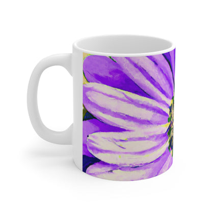 Purple Petals Popping: Create an Eye-Catching Daisy-Rose Fusion - The Alien Ceramic Mug 11 oz