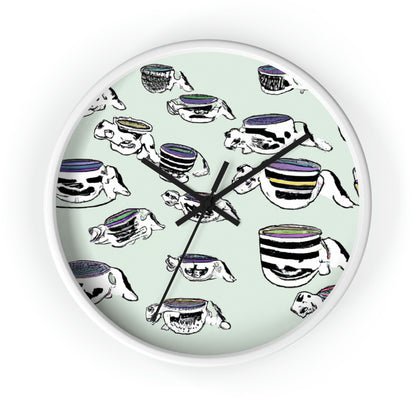 "A Purr-fectly Precious Tea Party Parade" - The Alien Wall Clock