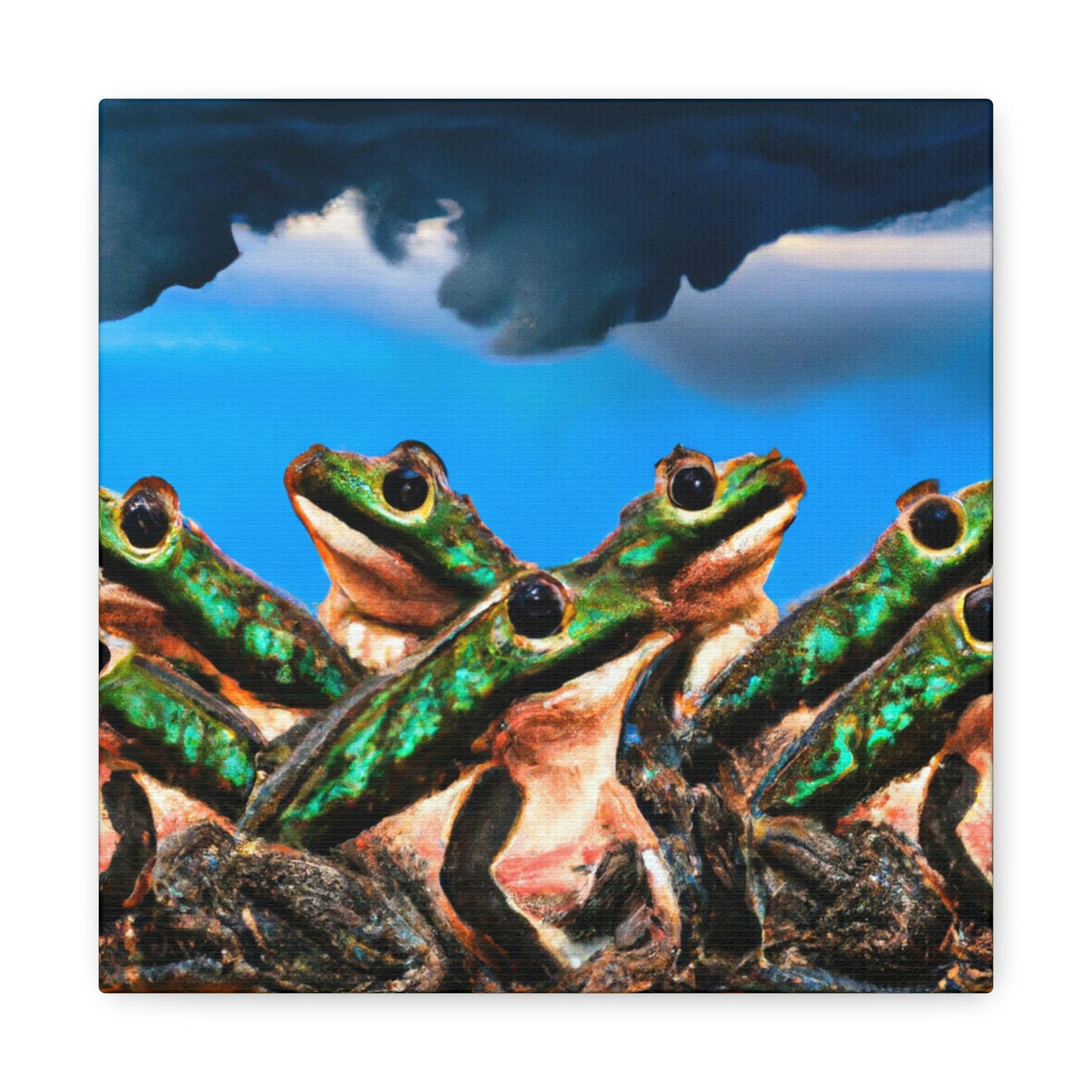 "Un coro de ranas en la tormenta" - The Alien Canva