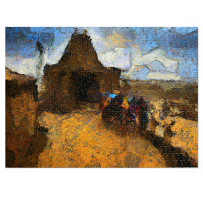 "Dusty Pilgrims at the Forgotten Shrine" - The Alien Jigsaw Puzzle