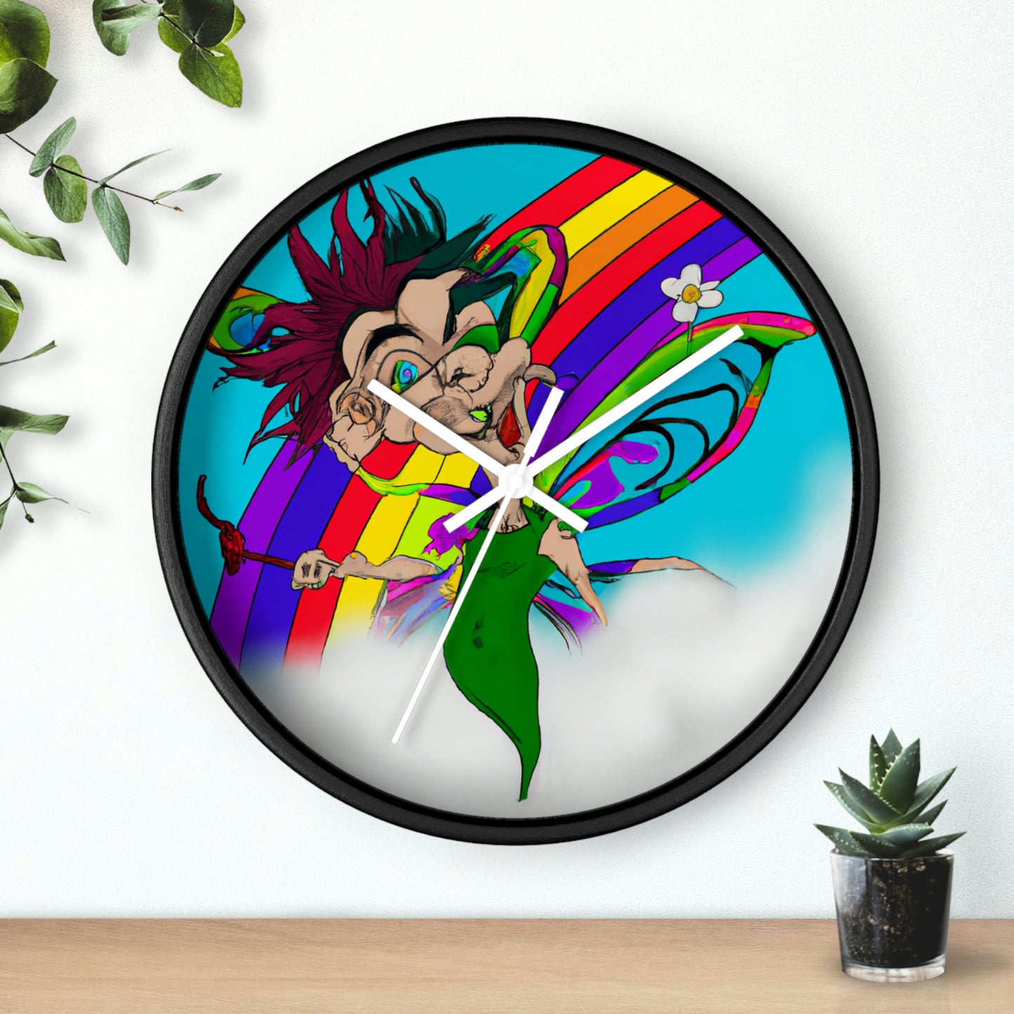 Rainbow Mischief Fairy – Die Alien-Wanduhr