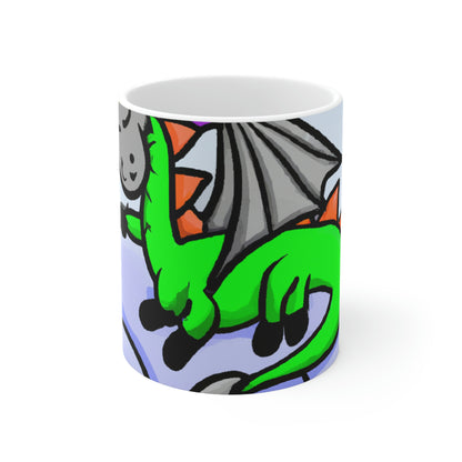 "A Dreamy Dragon's Nap" - Der Alien-Keramikbecher 11 oz