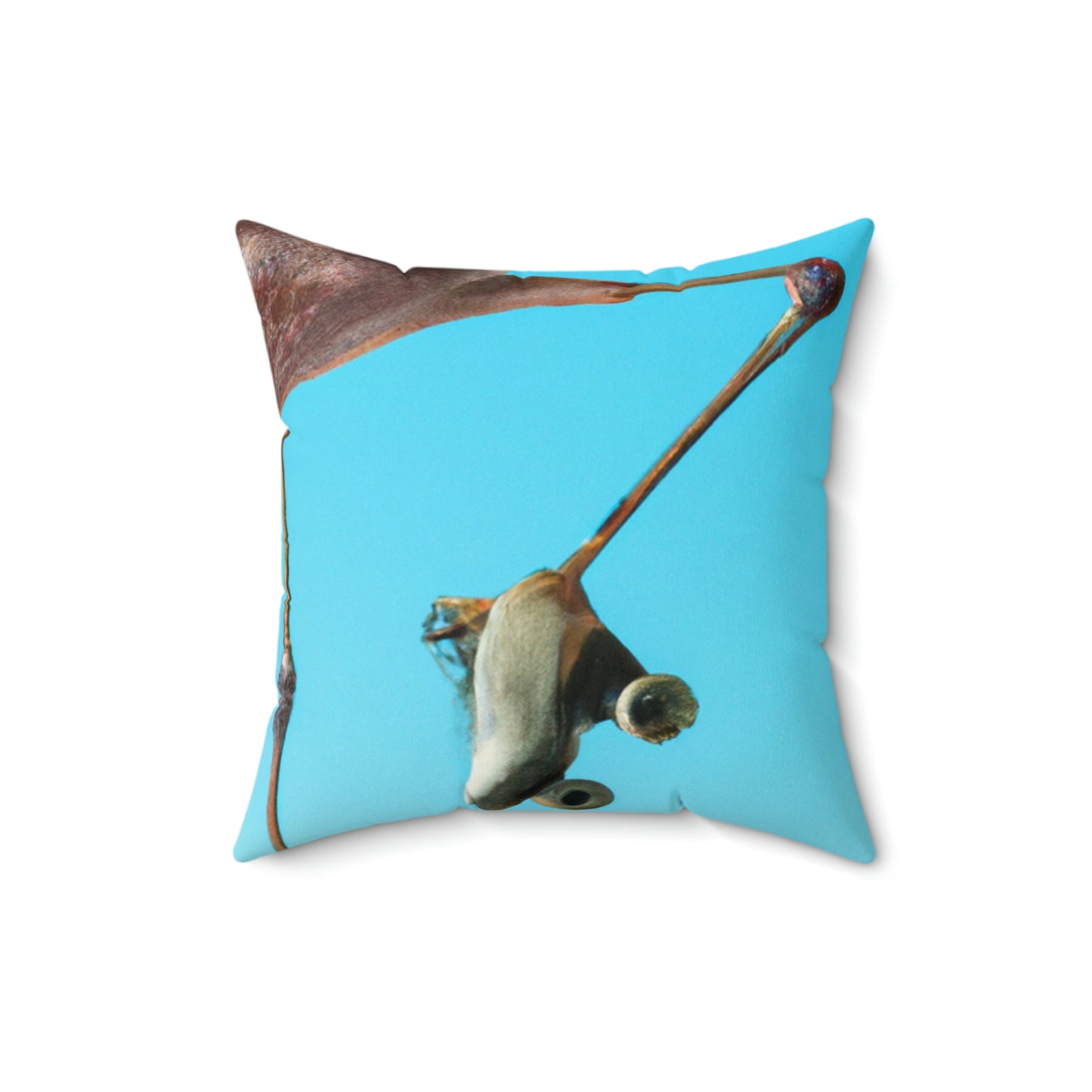 "Flamingo Skates!" - The Alien Square Pillow