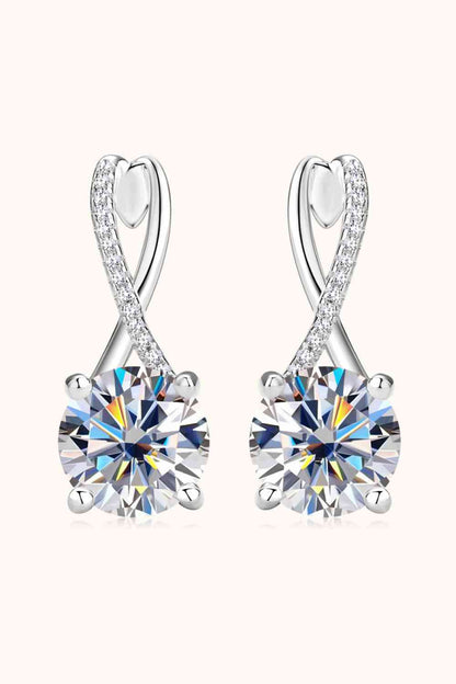 4 Carat Moissanite 925 Sterling Silver Earrings