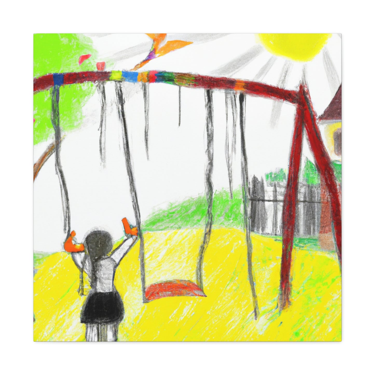 "Retrospective Reflections: A Childhood Memory Art Project" - Canvas