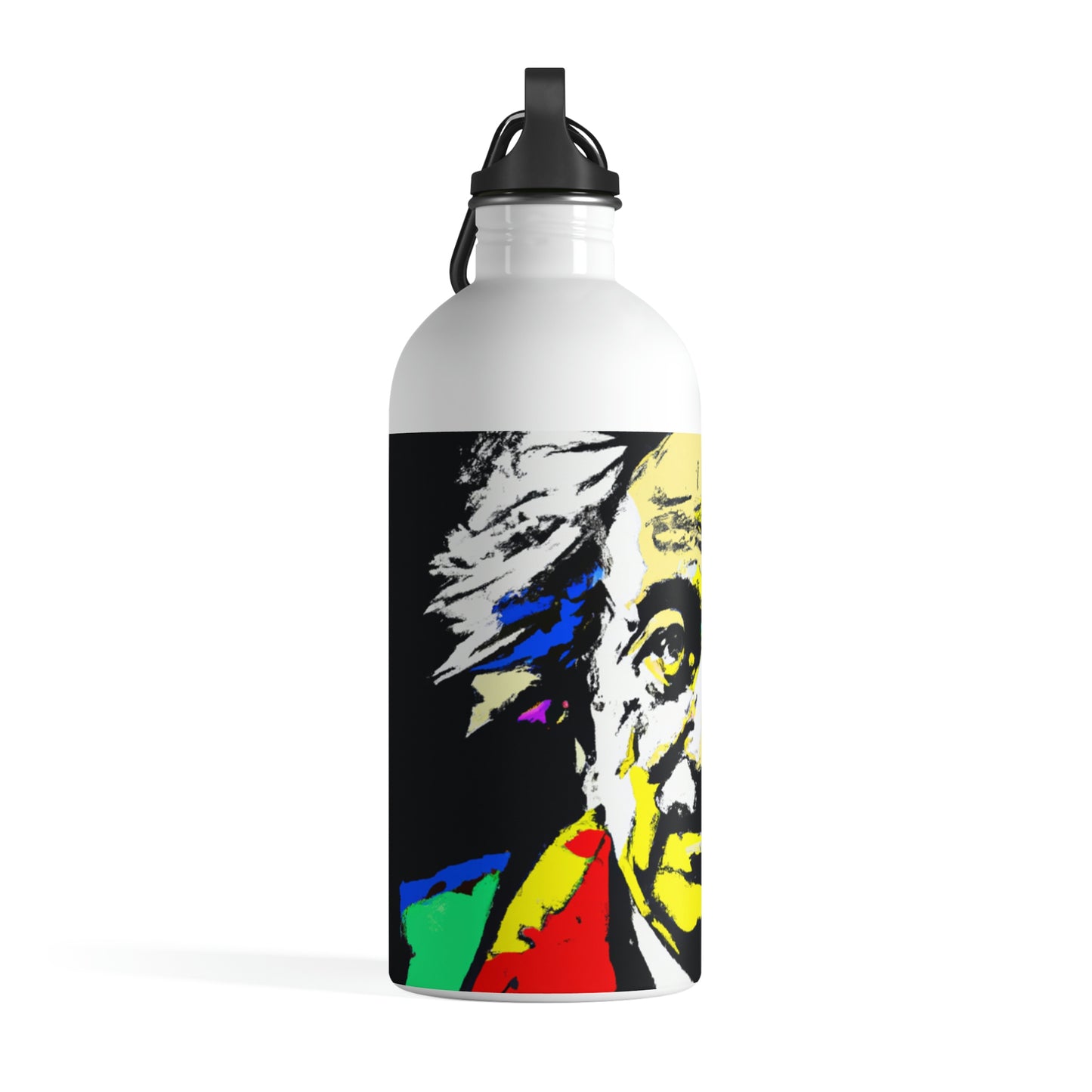 "Albert Einstein: A Pop Art Portrait" - The Alien Stainless Steel Water Bottle