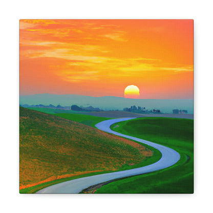 Vibrant Sunrise Painter - Canvas