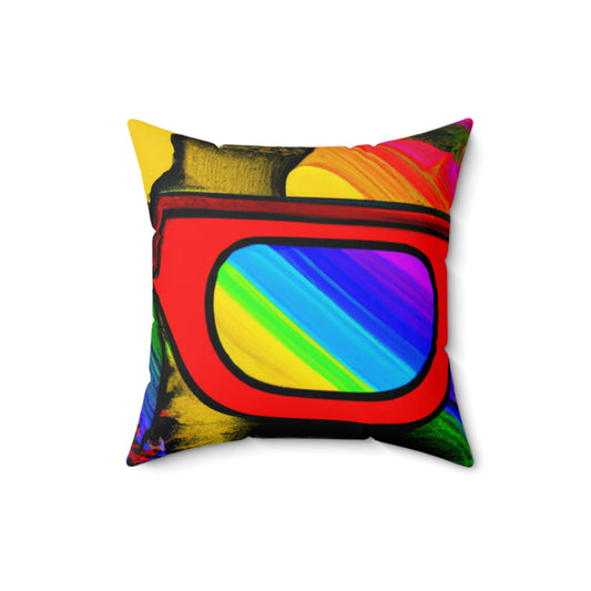 "Cool Cat in Sunglasses" - The Alien Square Pillow