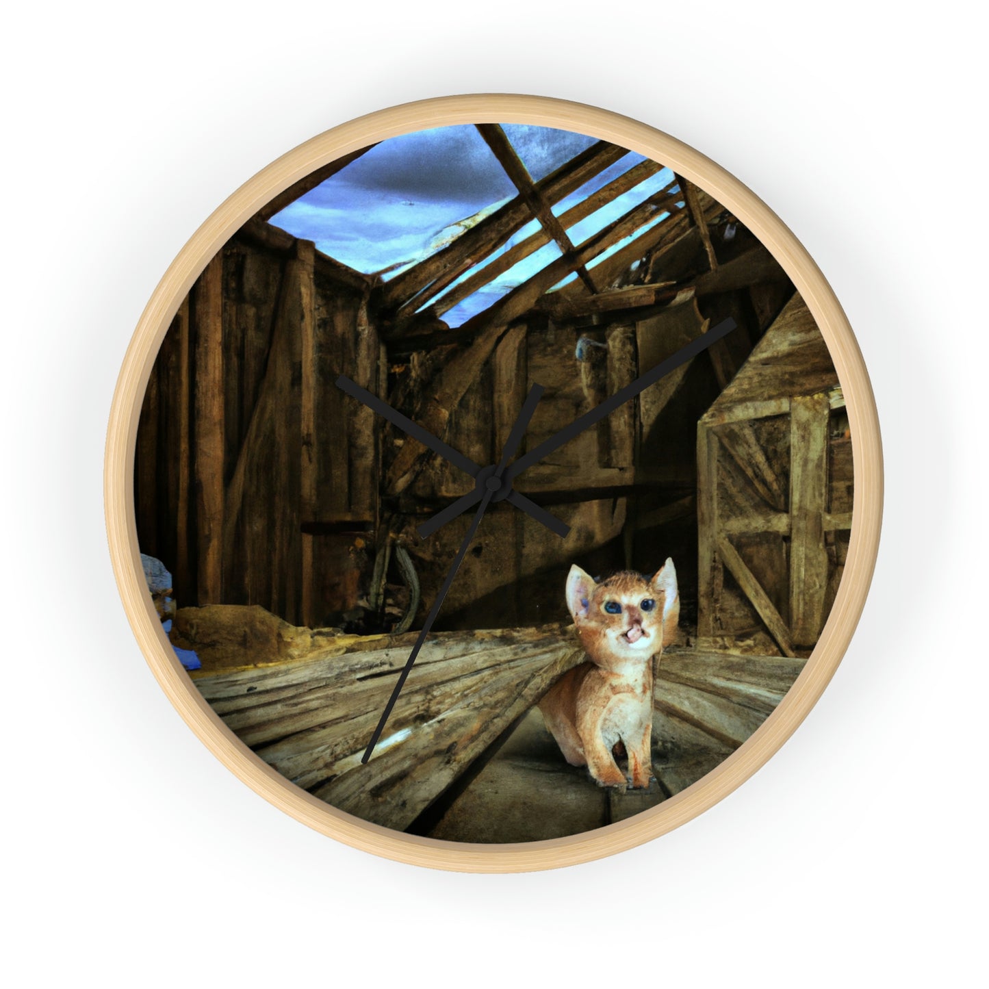 "Kitten in the Barn: A Lost Tale of Love and Courage" - Die Alien-Wanduhr