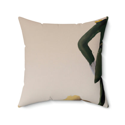 "Courage Against Despair: A Soldier's Triumph" - The Alien Square Pillow