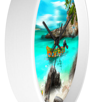 "Caribbean Fiesta on the Beach - A Digital Exploration of Mexican Culture" - The Alien Wall Clock