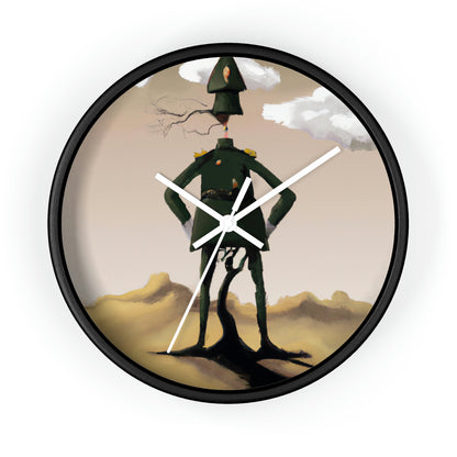 "Courage Against Despair: A Soldier's Triumph" - The Alien Wall Clock