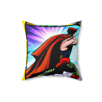 Superhero Showdown! - The Alien Square Pillow