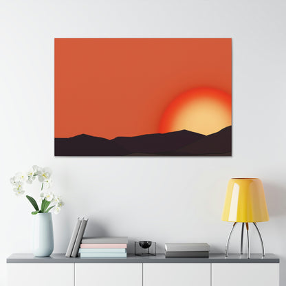 Sunset-Künstler. - Leinwand